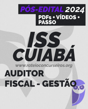Rateio ISS Cuiabá Auditor Fiscal Gestão Tributária Pós-edital 2024