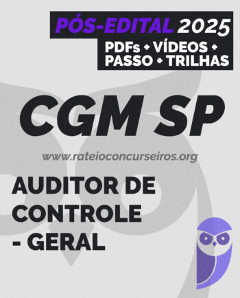 Rateio CGM SP Pós-edital 2025