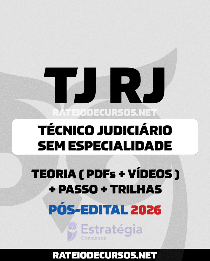 TJ RJ Técnico Judiciário Sem Especialidade 2026