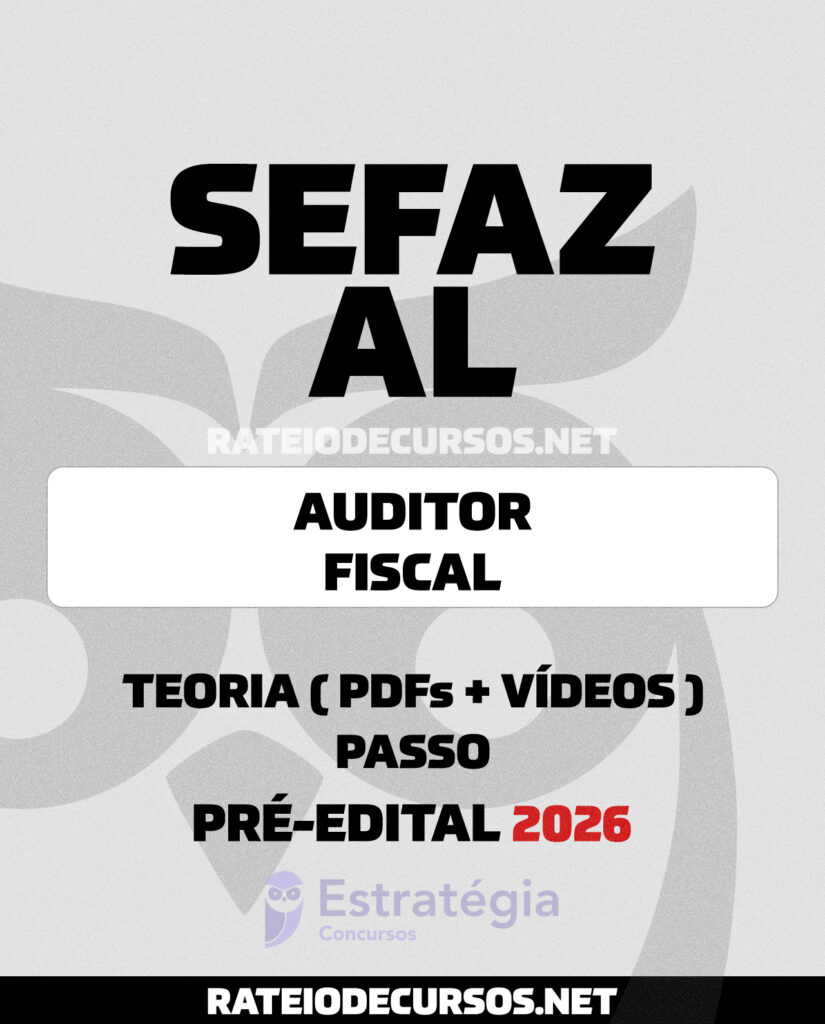SEFAZ AL Auditor Fiscal 2026 Pré-edital