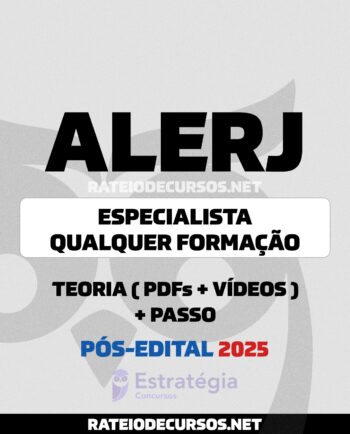Rateio ALERJ Especialista Qualquer Formação Pós-edital