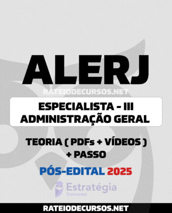 Rateio ALERJ Especialista III Administração Geral Pós-edital